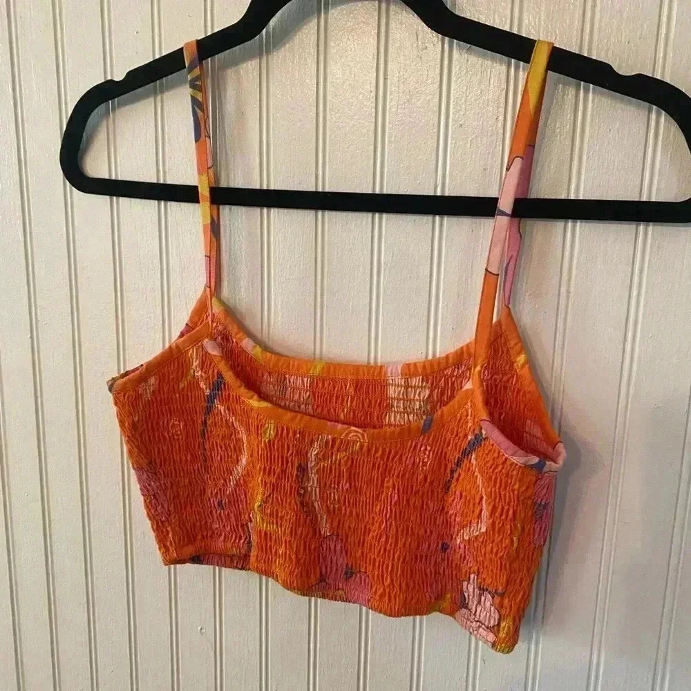 Collusion ASOS cropped floral spaghetti strap tank top - Picture 5 of 5